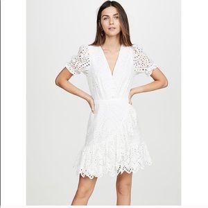 Anthropologie Yumi Kim White Eyelet Mini Dress XS